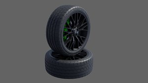 3D 3D 3d Wheel Model of  Bridgestone Potenza S007A RFT