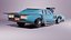 3D dodge charger daytona low-poly