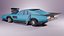 3D dodge charger daytona low-poly