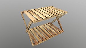 3D Foldable Wooden Rack
