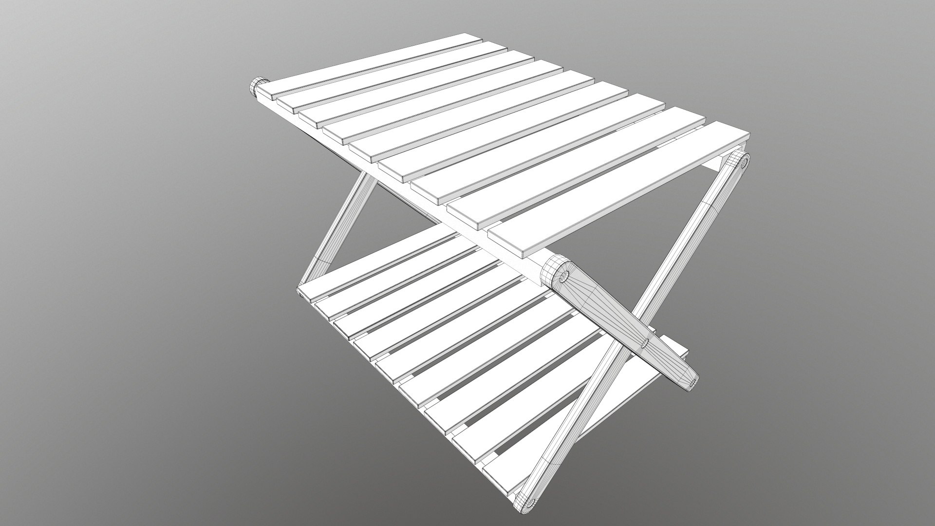 3D Foldable Wooden Rack - TurboSquid 1956777
