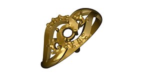 3d model gold ring 17