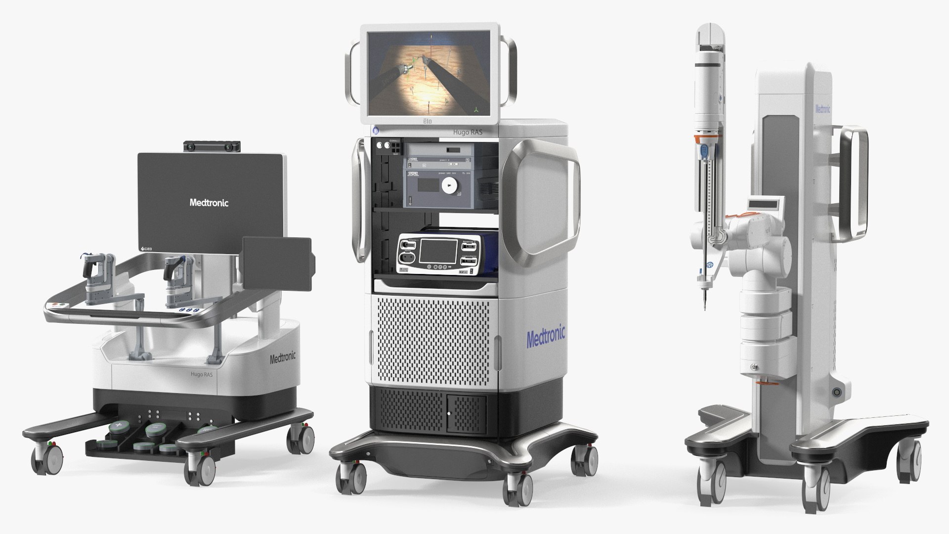 Soft Tissue Surgical Robot Medtronic Rigged for Blender 3D model preview