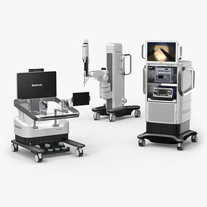 Soft Tissue Surgical Robot Medtronic Rigged for Blender