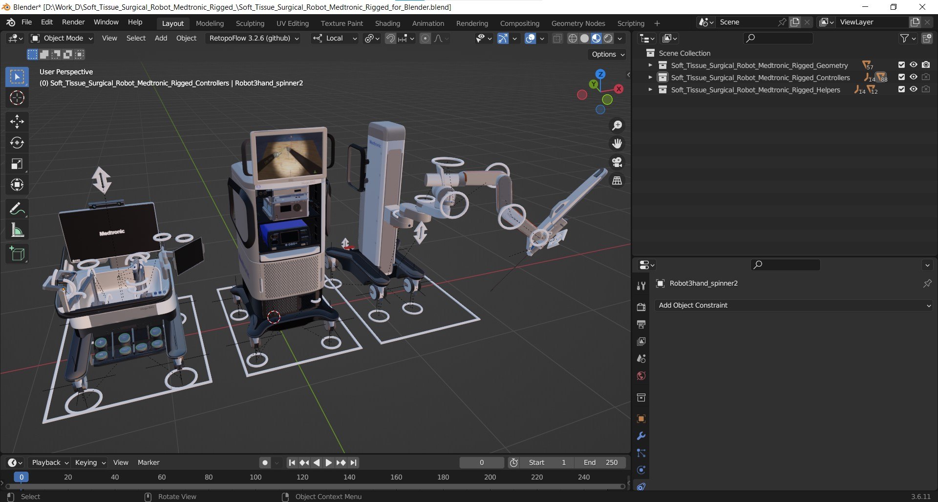 Soft Tissue Surgical Robot Medtronic Rigged for Blender 3D model https://p.turbosquid.com/ts-thumb/Aq/bT7fXv/Wp/soft_tissue_surgical_robot_medtronic_rigged_for_blender_1005/jpg/1758544694/1920x1080/fit_q87/481d602ac24faa9cf818d6e5bae203ceee23e78b/soft_tissue_surgical_robot_medtronic_rigged_for_blender_1005.jpg