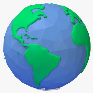 Low Poly Toon Earth