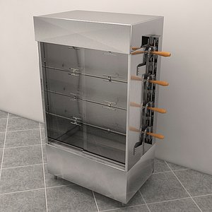 3d model rotisserie bakeries chitken