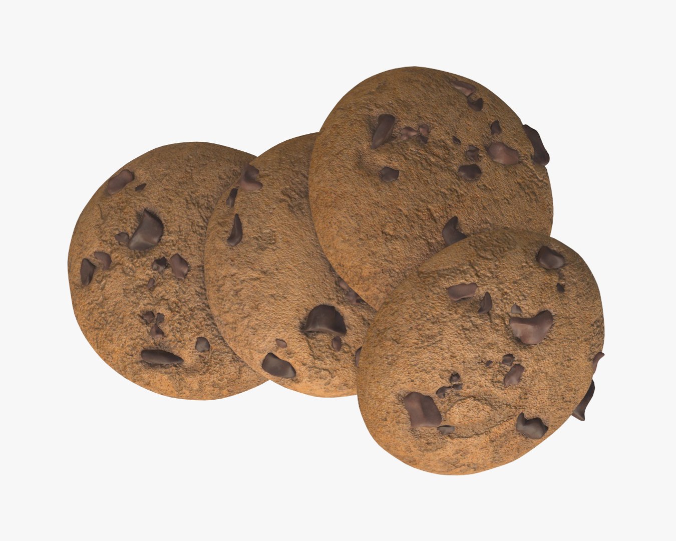 Chocolate Pieces Cookie 3D Model - TurboSquid 1433042