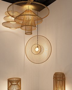 Chinese bamboo lantern 3D model