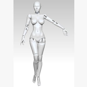 3D ball jointed doll model