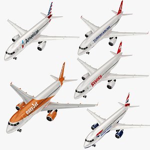 realistic airbus a320 02 3D model