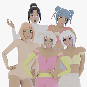 3D model Ren - Stylized 3D Lowpoly Anime Character