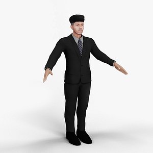 Business Suit Man Character 3D Model 3D model
