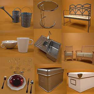 furniture pack dishes 3ds