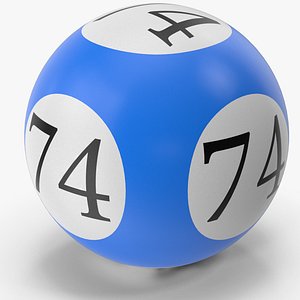 3D Bingo Ball 74 model