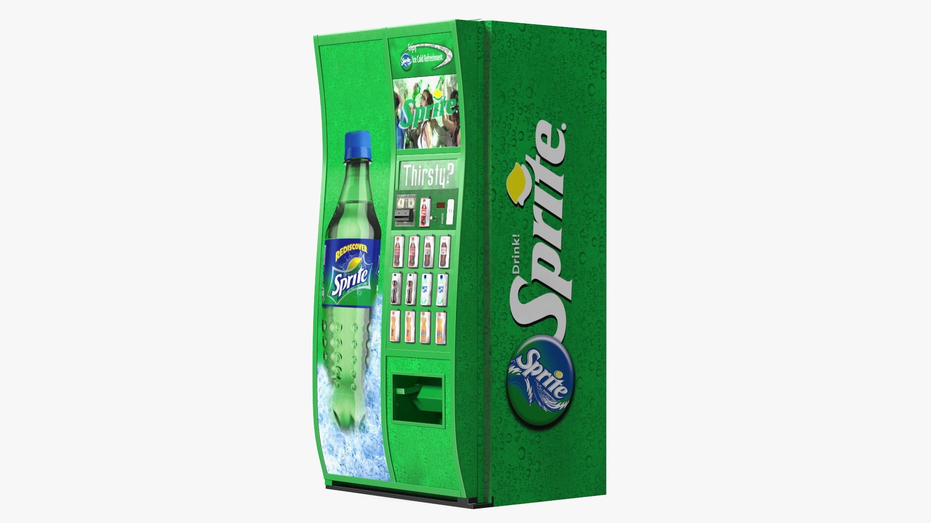 Cold Soda Vending Machine 3D model preview