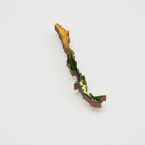 Chile Realistic 3D Terrain Map