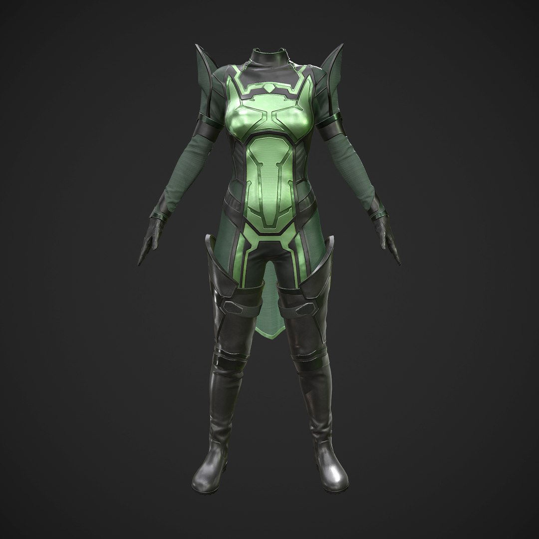 Sci-fi Female Outfit #3 3D Model by abuvalove