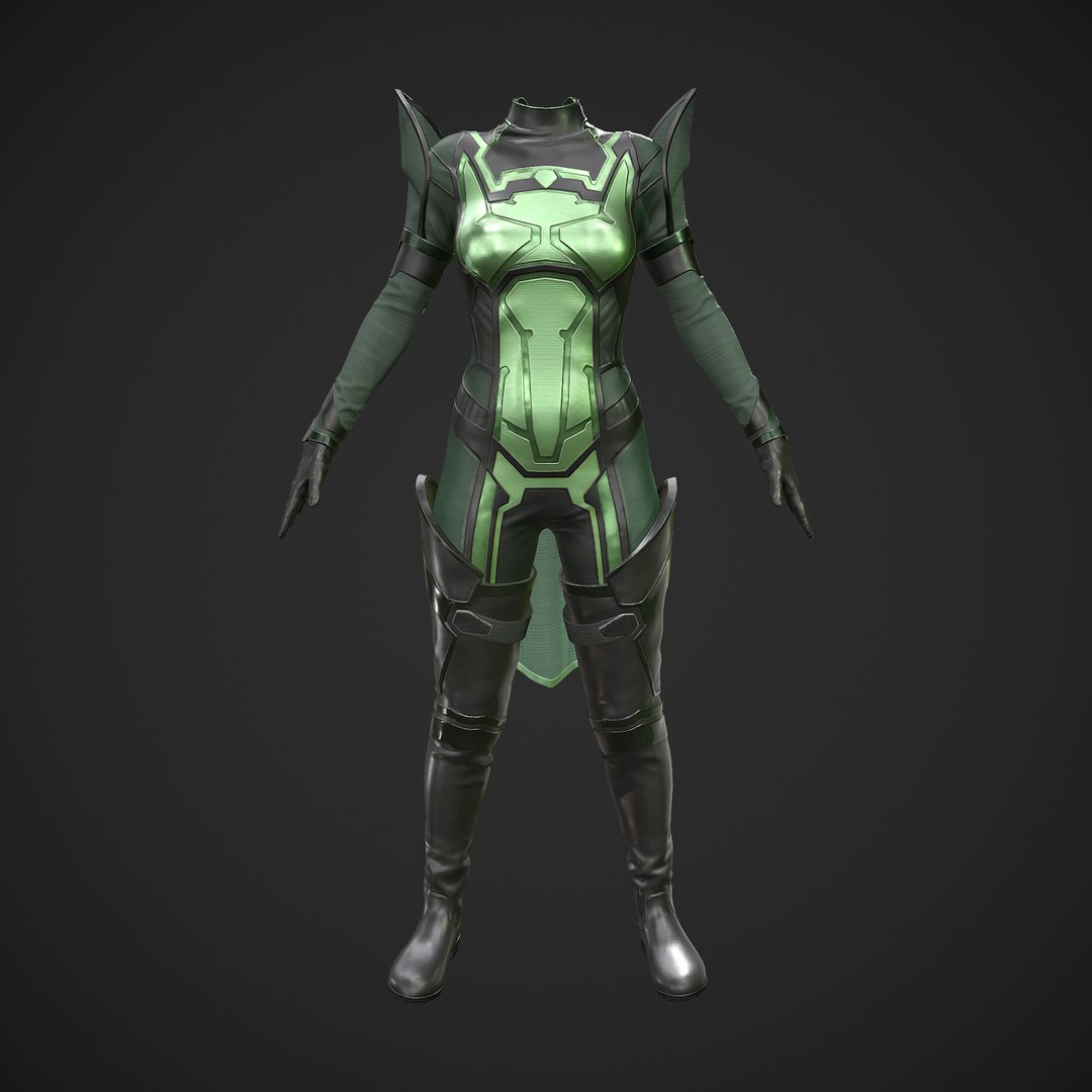 3D Womens Futuristic Outfit - TurboSquid 1907358