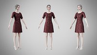 Dress 37 Chocolate Velvet With Design