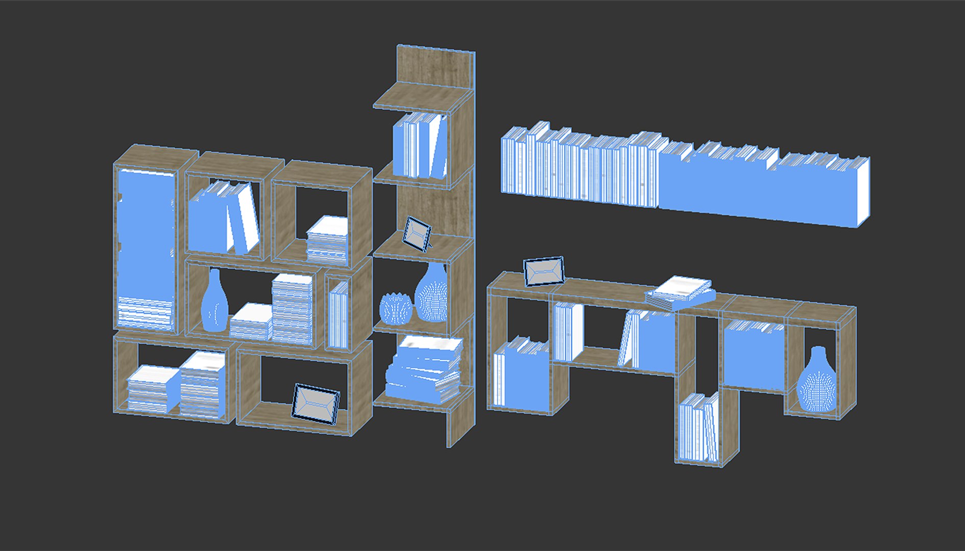 Bookshelves books 3D - TurboSquid 1321373
