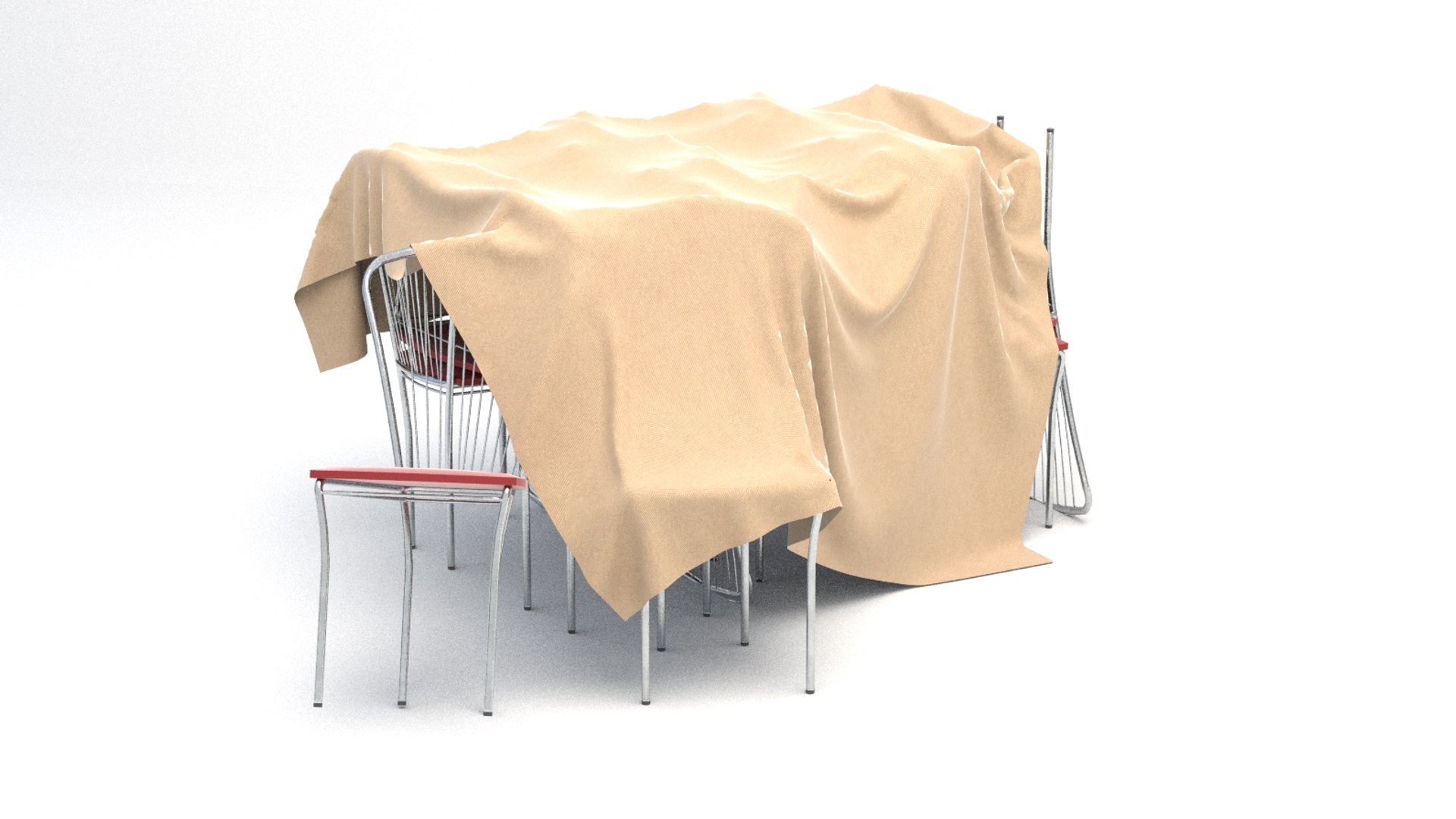3D Sheet Chair Stack - TurboSquid 1584741