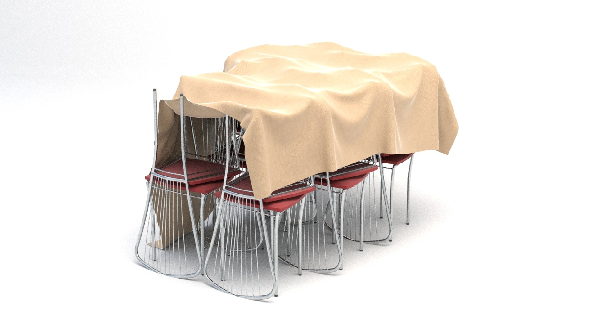 3D Sheet Chair Stack - TurboSquid 1584741