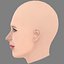 Tessa Hilton Head - No Hair - Low poly head for game