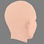 Tessa Hilton Head - No Hair - Low poly head for game