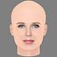 Tessa Hilton Head - No Hair - Low poly head for game