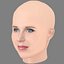 Tessa Hilton Head - No Hair - Low poly head for game