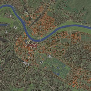 3D Dresden Germany - city and urban