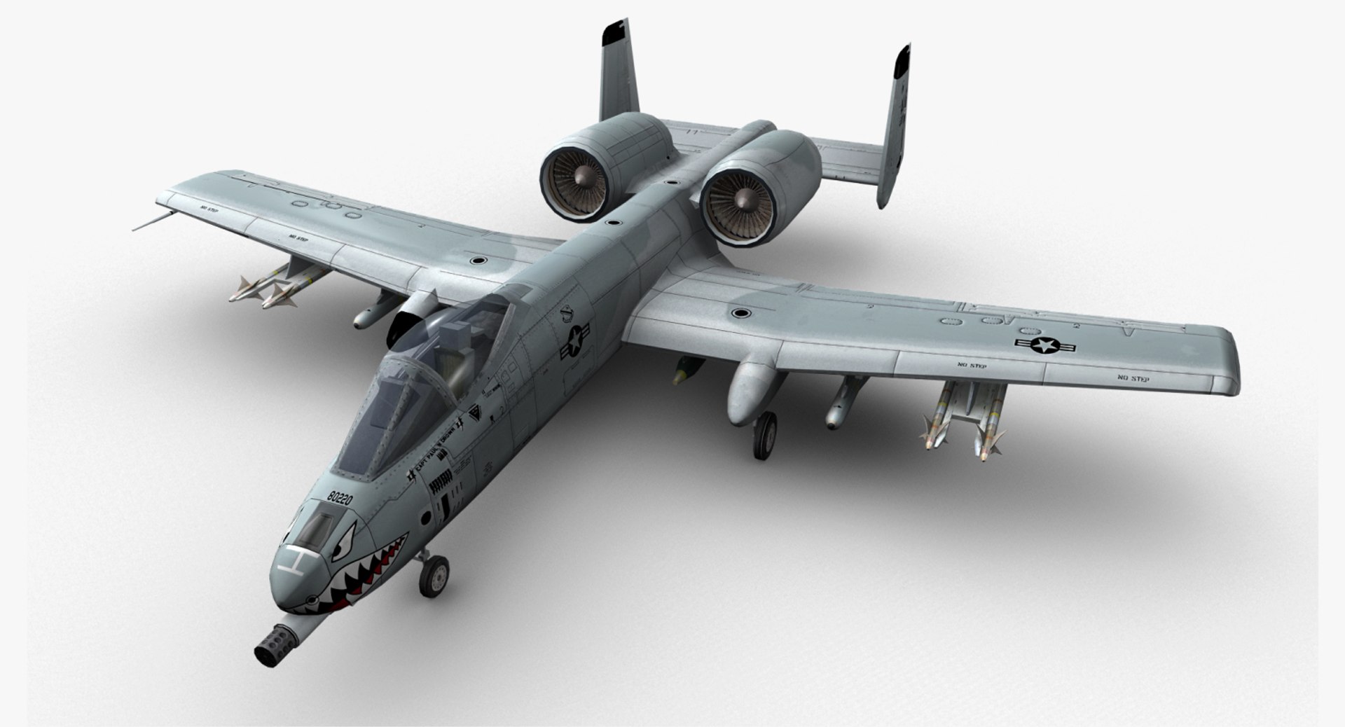 A10 Thunderbolt II Modelo 3D - TurboSquid 957498, image size:1920x1038