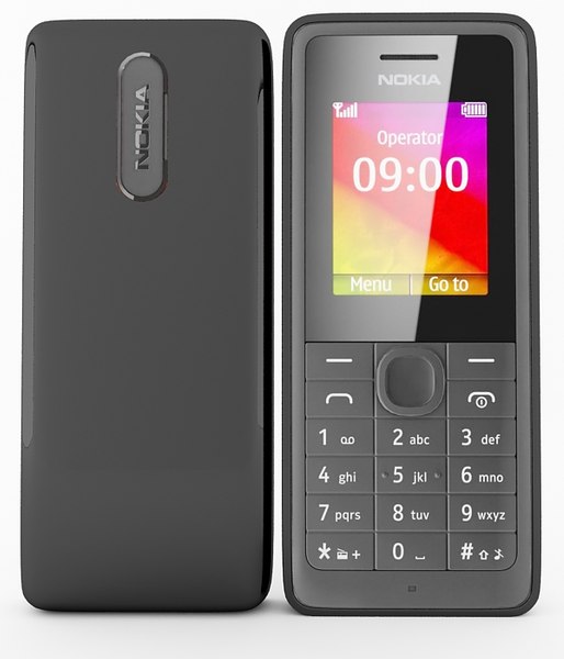 nokia 106 black 3d model