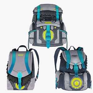 3D Bag 3x Stealth Agent backpack model