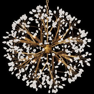 John Richard Spherical Twelve-Light Quartz Chandelier