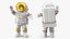 Astronaut Toy Character White OK Pose
