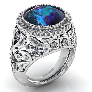 3D female engagement ring