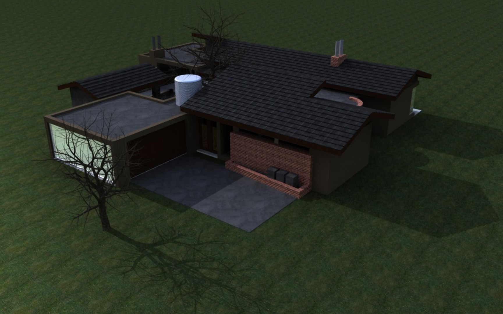 Contemporary House C4d