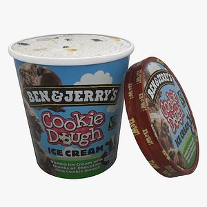 Ben and Jerrys Cookie Dough ice cream model