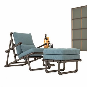 3D armchair industrial model