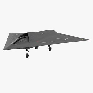 Dark Grey Sci-Fi Military Drone