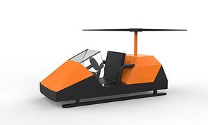 Flying car Low-poly 3D model 3D