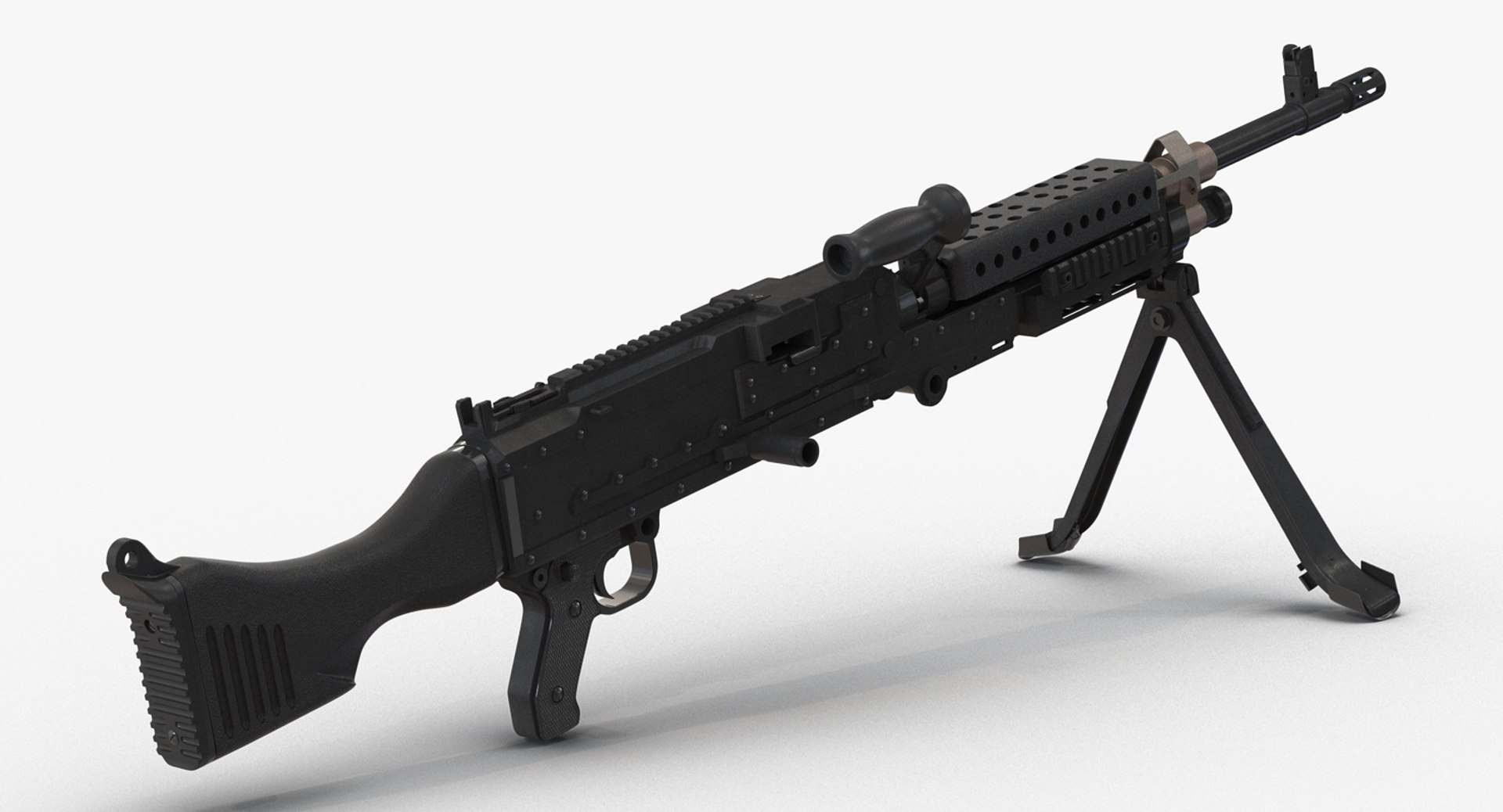 machine gun m240 3d model