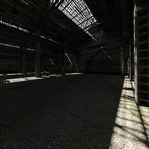 3D Old Factory Interior