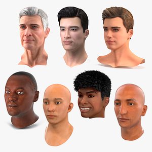 Male Heads Collection 4 3D model