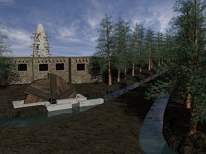 egyptian country 3d model