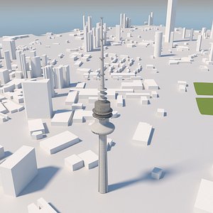 3D Liberation Tower and environment