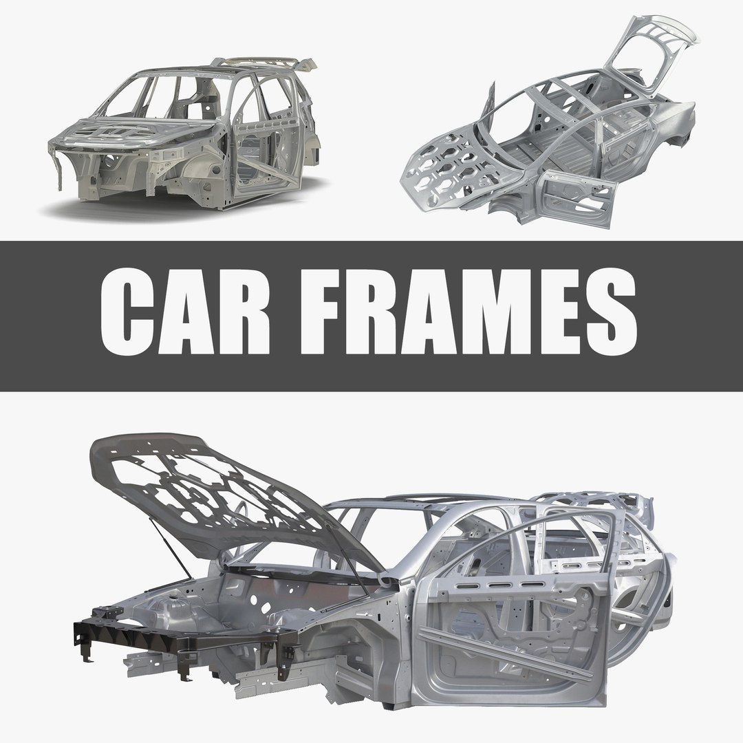 Car Frames Rigged 3D Models Collection 3D model preview