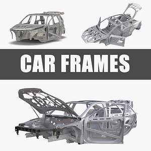 3D car frames rigged s model